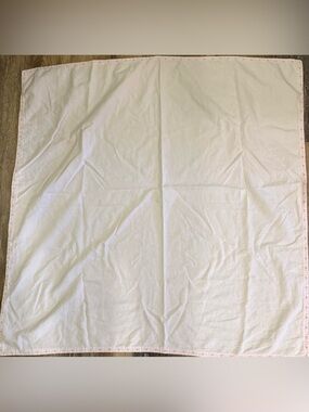 Handmade light pink flannel baby blanket